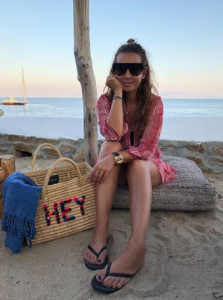 Louise Redknapp's holiday in Mykonos