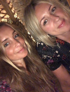 Louise Redknapp and a pal in Mykonos