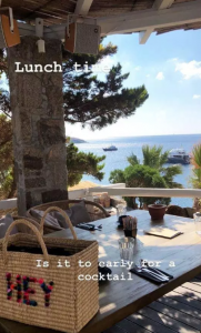 Louise Redknapp's holiday in Mykonos