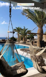 Louise Redknapp's holiday in Mykonos