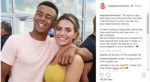 Megan shares her happiness on Instagram