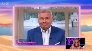 Love Island's Laura laughing at Eamonn Holmes' message