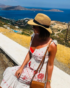 Lucy Mecklenburgh in Greece