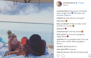 Ore Oduba on holiday with wife Portia and baby Roman (Credit: Instagram)