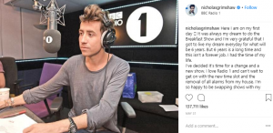 Nick Grimshaw announcing departure from Radio 1's BS