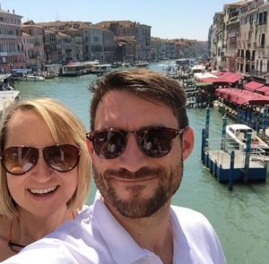 Carol McGiffin and Mark Cassidy in Venice