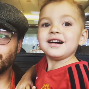 Adam Thomas and his son Teddy
