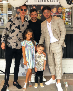 Scott, Ryan and Adam Thomas with their kids