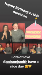 Brooke Vincent's bday tribute to Colson Smith