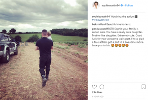 Shayne Ward's daughter Willow set visit (Credit: Instagram)