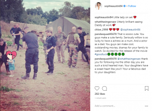 Shayne Ward's daughter Willow set visit (Credit: Instagram)