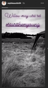 Shayne Ward's daughter Willow set visit (Credit: Instagram)