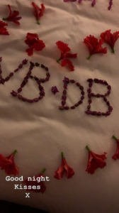 Victoria and David BEckham romantic night