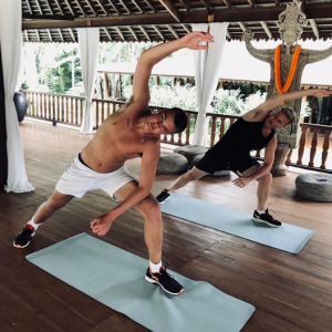 Gary Barlow and his son Daniel