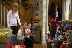Charity Dingle, Moses, Ryan, and Vanessa in Emmerdale