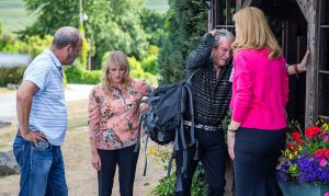 Bernice Rodney Nicola and Jimmy in Emmerdale