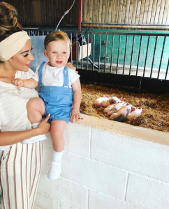 Stephanie Davis and son Caben