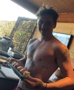 Brooklyn Beckham on family holiday