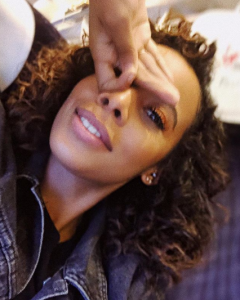 Rochelle Humes doing the dele challenge