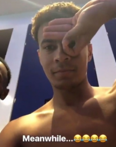 Dele Alli doing the dele challenge