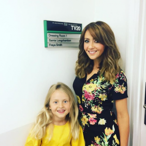 Samia Longchambon and daugter Freya