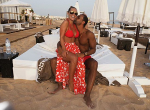 Kate Wright and Rio Ferdinand in Portugal