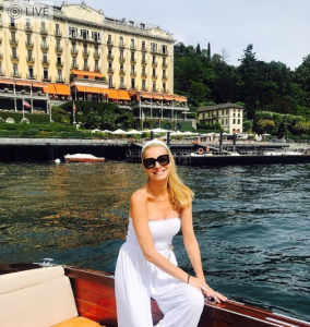 Tess Daly on holiday in Italy