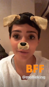 Frankie Bridge having dinner with Mollie King