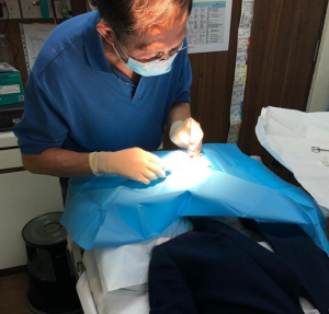 Storm Keating had to get stitches after son injured her