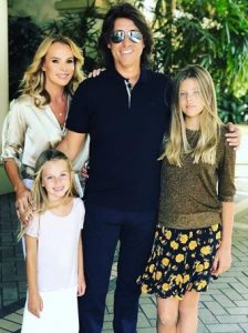 Amanda Holden with husband Chris and her daughters