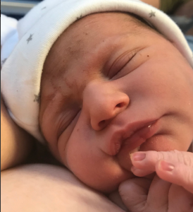 Sharon Marshall shares a picture of newborn Betsey the day after her arrival