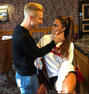 Katie PRice and boyfriend Kris Boyson star tenderly into each others eyes for loved up pic 