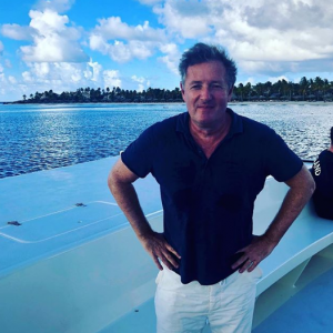 Piers Morgan on holiday in Antigua