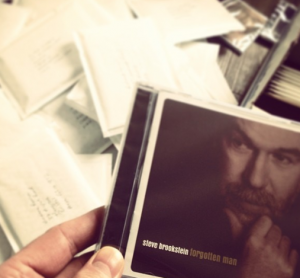 Steve Brookstein, the first winner of the X Factor, shows off his latest CD release 