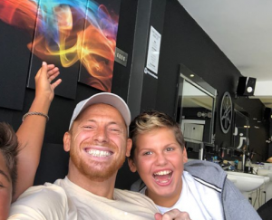Joe Swash and his son Harry