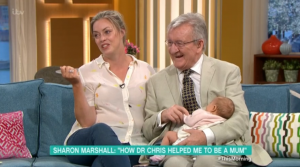 Sharon Marshall with baby daughter on This Morning