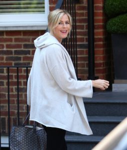 Declan Donnelly and his wife Ali Astall arrive home with their new baby girl