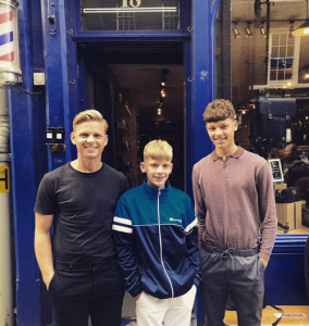 Jeff Brazier with his sons Freddy and Bobby