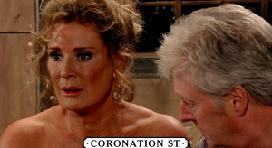 Jim McDonald tells Liz their daughter is alive in Coronation Street