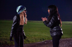 Gemma Andrews and Belle Dingle in Emmerdale