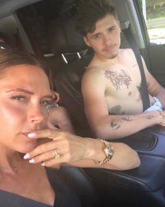 Victoria Beckham and son Brooklyn