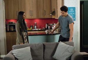 Alya nazir and Josh Tucker in Coronation Street