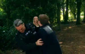 Lachlan and Belle in the woods