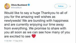 Olivia Buckland Alex Bowen Twitter
