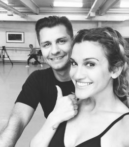 Ashley and Pasha in rehearsals