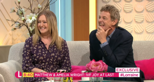 Matthew Wright and wife Amelia on Lorraine