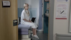 Sinead in hospital in Coronation Street 