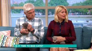 Holly and Phil with kittens