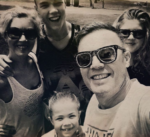 Gary Barlow and his wife and kids