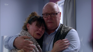 Chas and Paddy cry over Grace